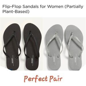 👀50% OFF🖤🩴🩶🩴NWT‼️Old Navy brand Pair of Flip Flops (Black & Silver Glitter)